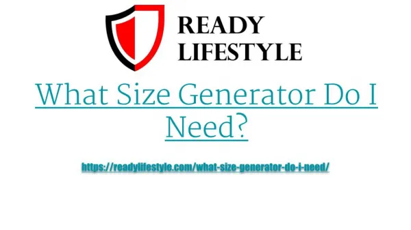 What Size Generator Do I Need Presentation