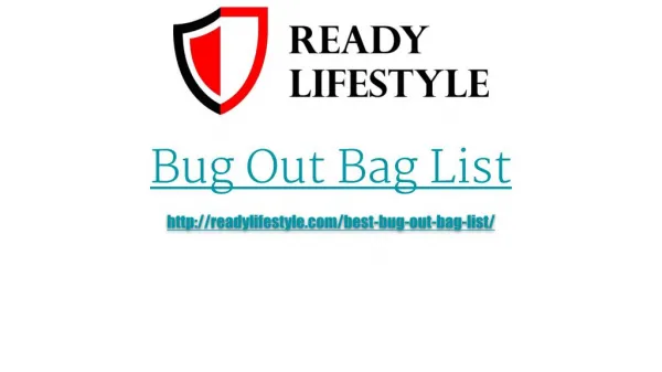 Bug Out Bag List Presentation