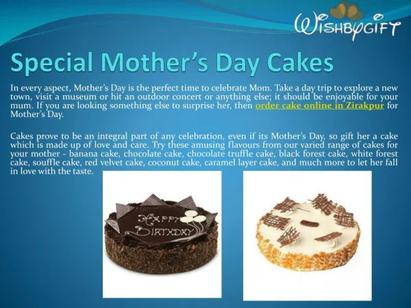 Special Mothers Day Cakes Are Here @ WishByGift