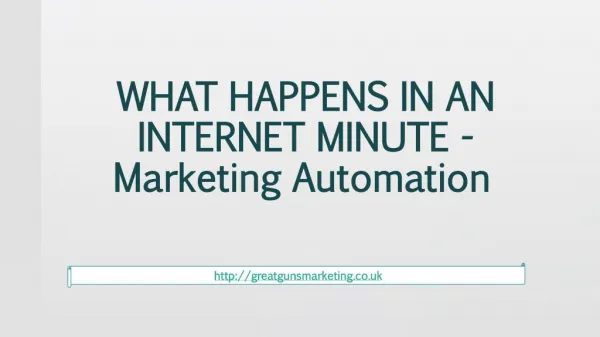 What happens in an Internet Minute - Marketing Automation