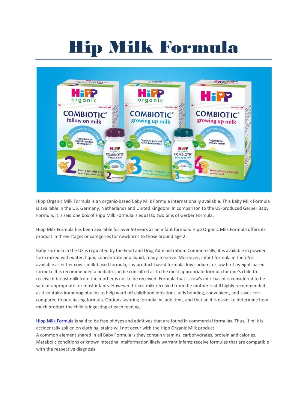 hip milk formula