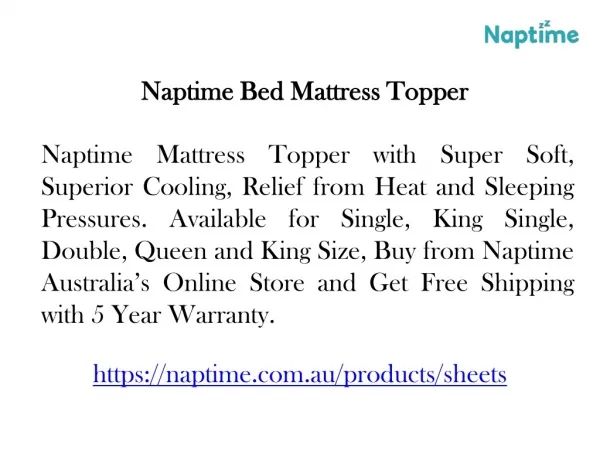Naptime King Size Mattress Topper