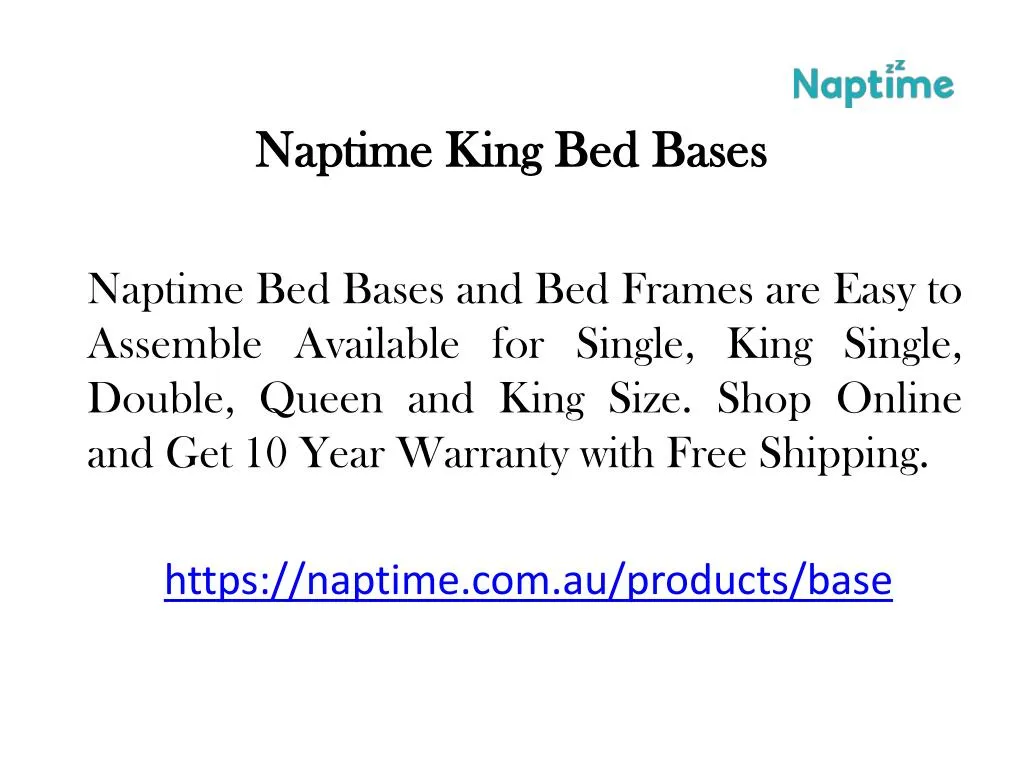 naptime king bed bases