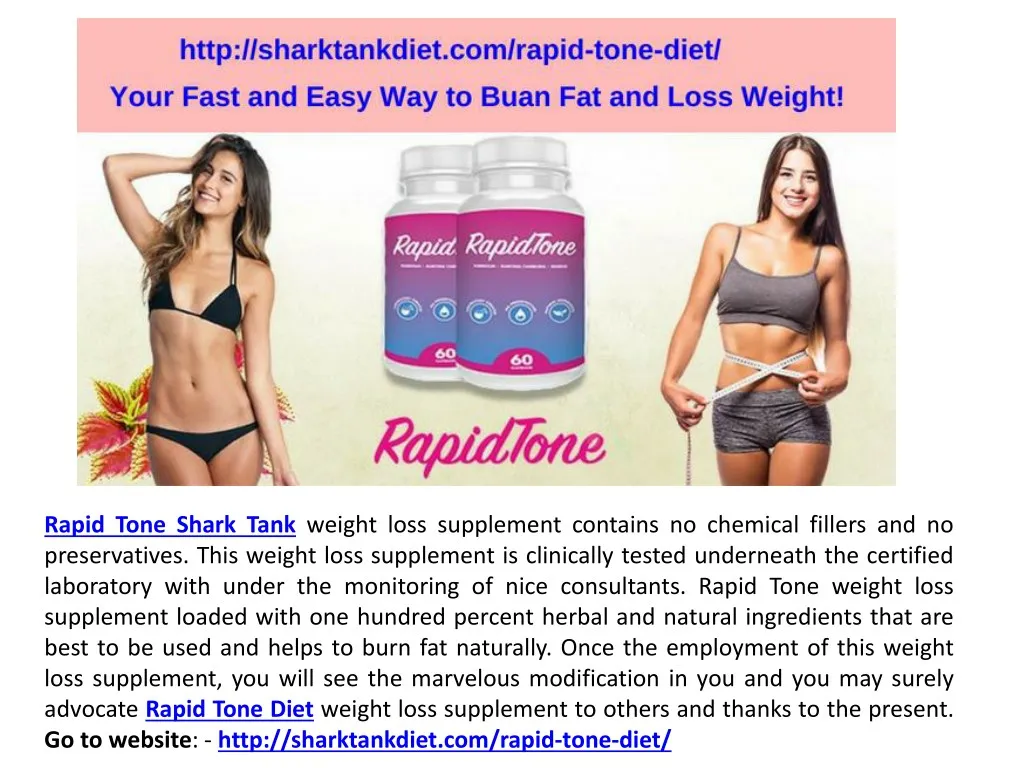 rapid tone shark tank weight loss supplement