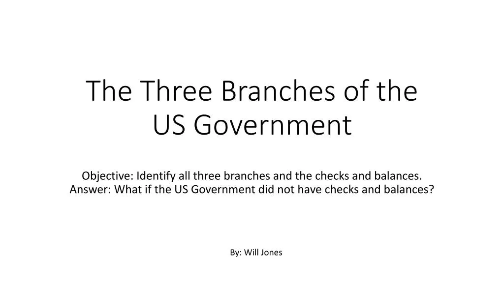 the three branches of the us government