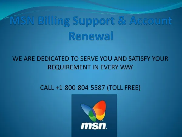 MSN Billing Support & Account Renewal