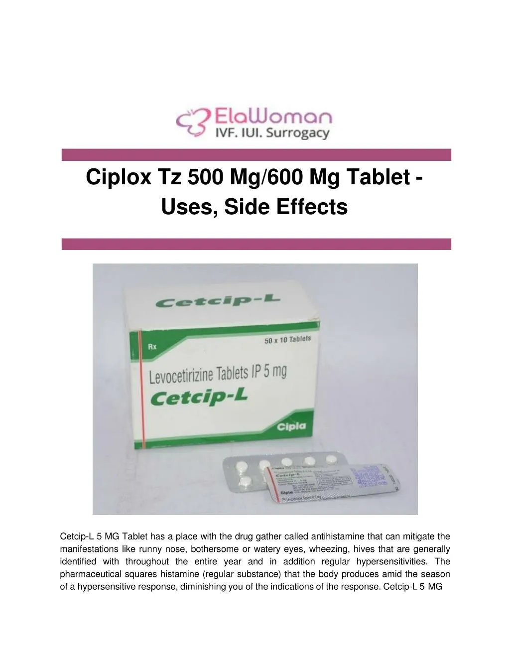 ciplox tz 500 mg 600 mg tablet uses side effects