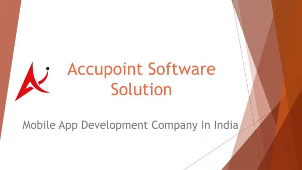 Mobile App development company in India and App Development Service By Accupoint Software Solution