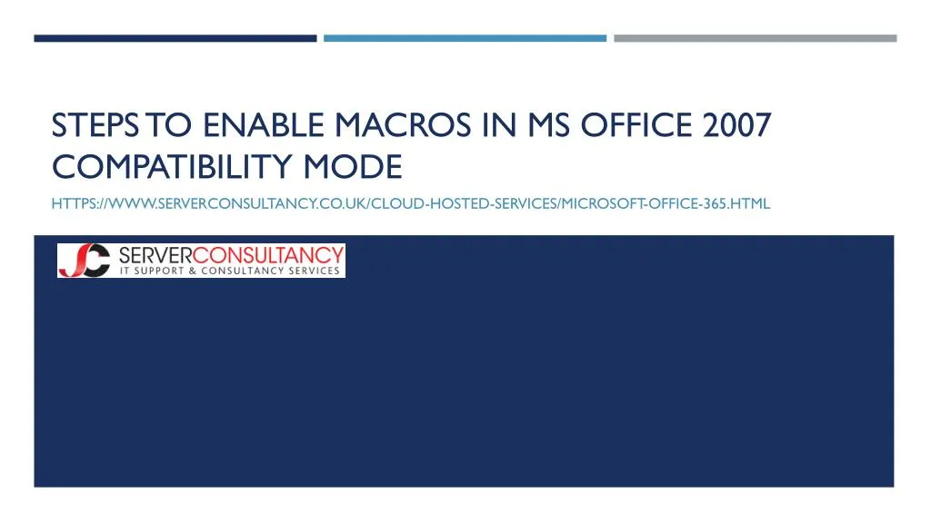 steps to enable macros in ms office 2007 compatibility mode