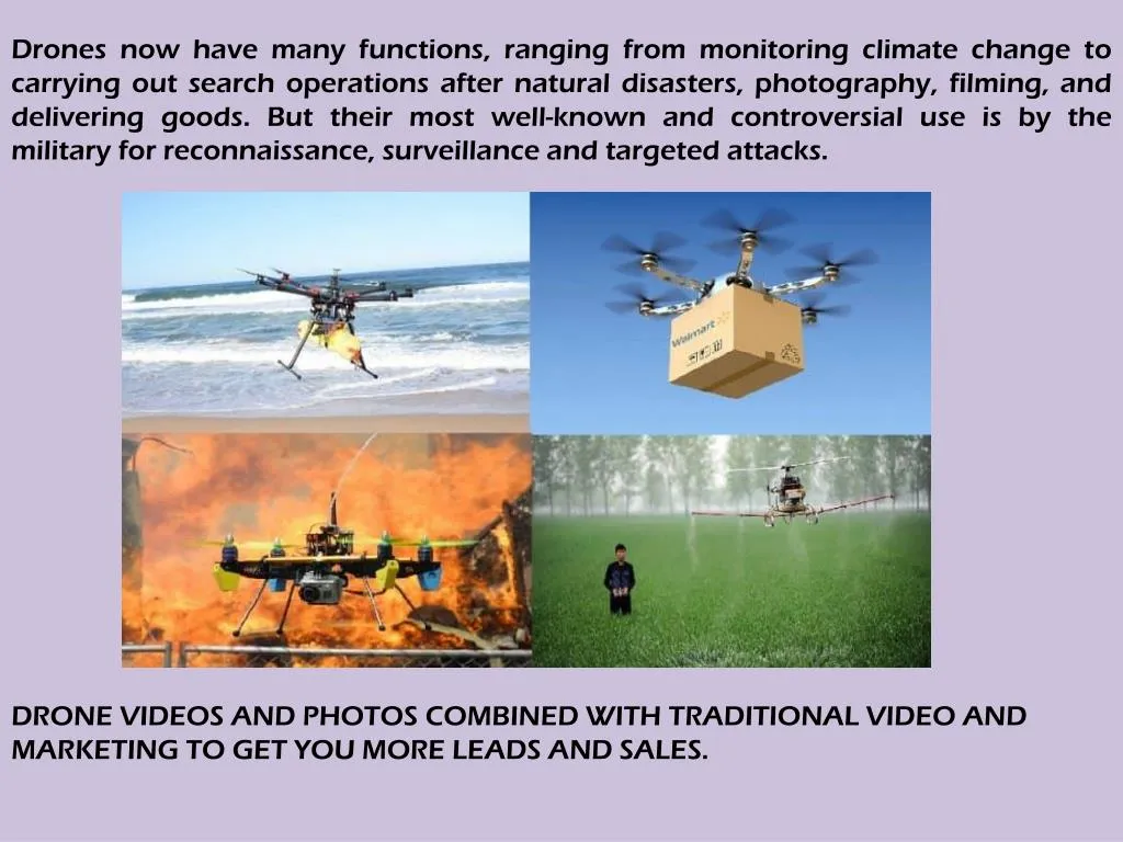 drones now have many functions ranging from