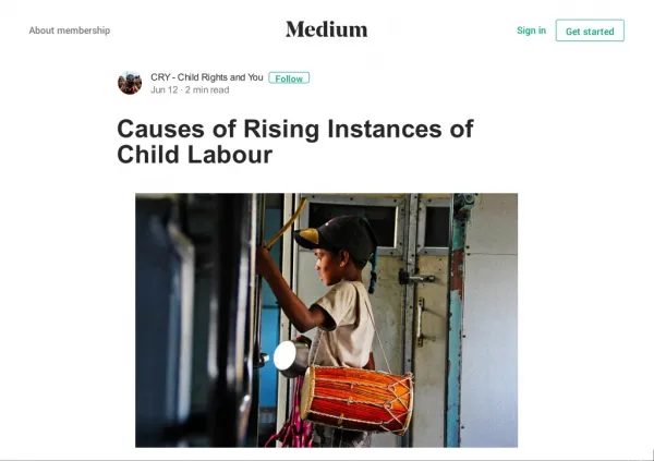 Causes of Rising Instances of Child Labour