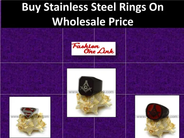 Buy Stainless Steel Rings On Wholesale Price
