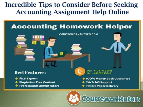 Incredible Tips to Consider Before Seeking Accounting Assignment Help Online