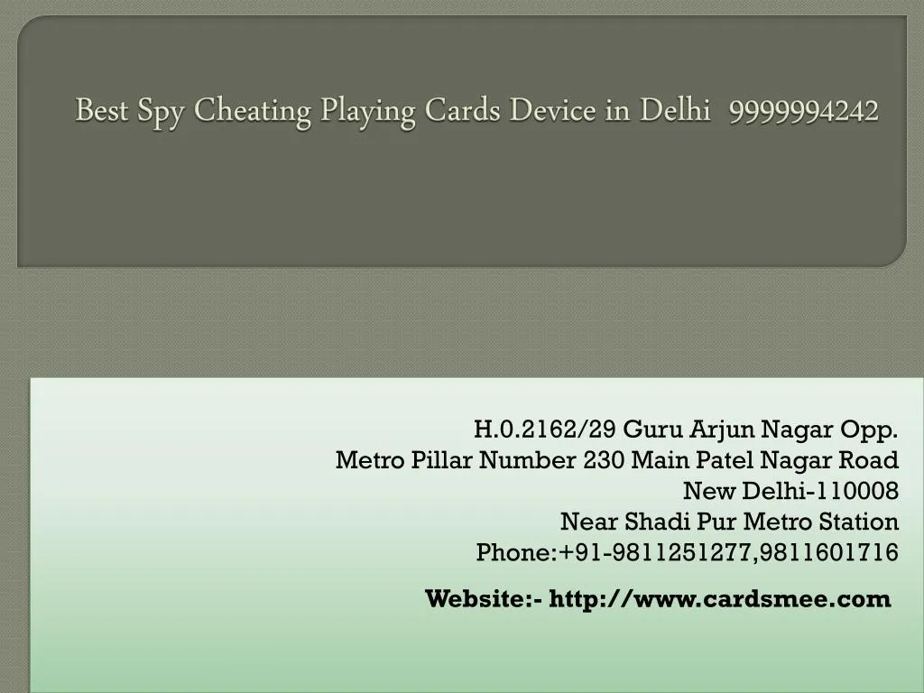 best spy cheating playing cards device in delhi 9999994242