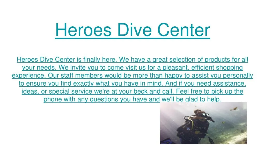 heroes dive center