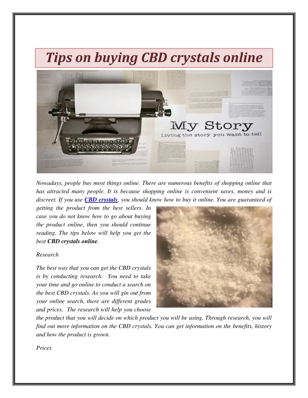 tips on buying cbd crystals online