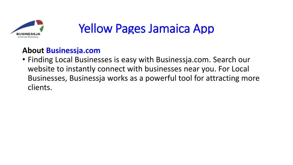 yellow pages jamaica app