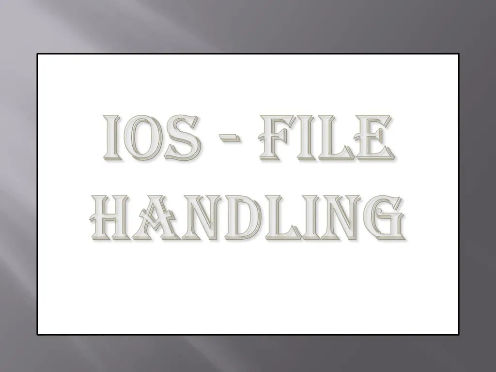 ios file handling