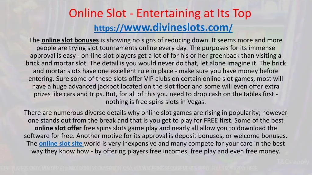 online slot entertaining at its top
