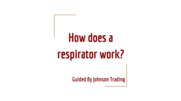 Respirator Suppliers in UAE | Johnson Trading