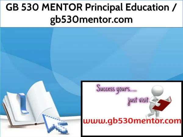 GB 530 MENTOR Principal Education / gb530mentor.com