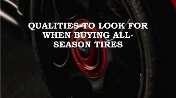 Things To Keep In Mind When Buying SUV Summer Tires