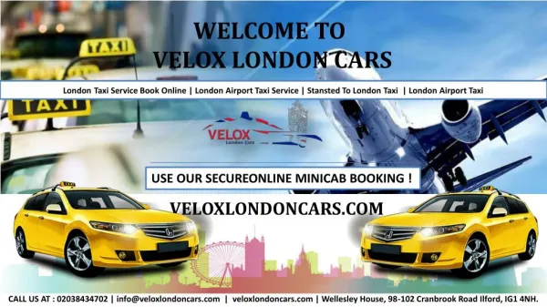 Velox London Cars Intro : Heathrow Airport, Luton Airport, Gatwick Airport, London City Airport Transfer : Veloxlondonca