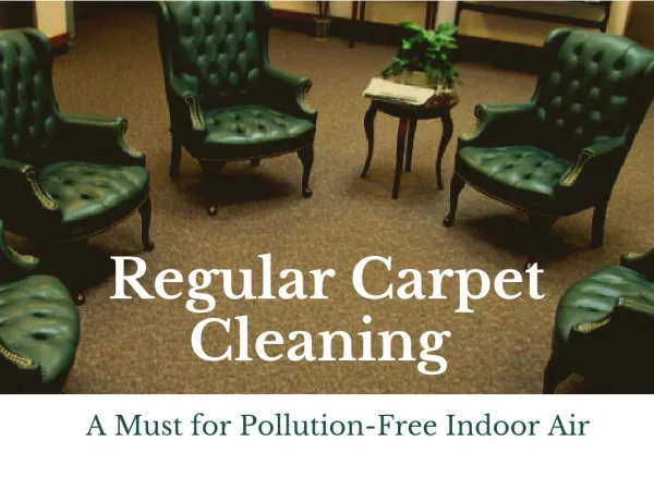 Regular Carpet Cleaning - A Must for Pollution-Free Indoor Air