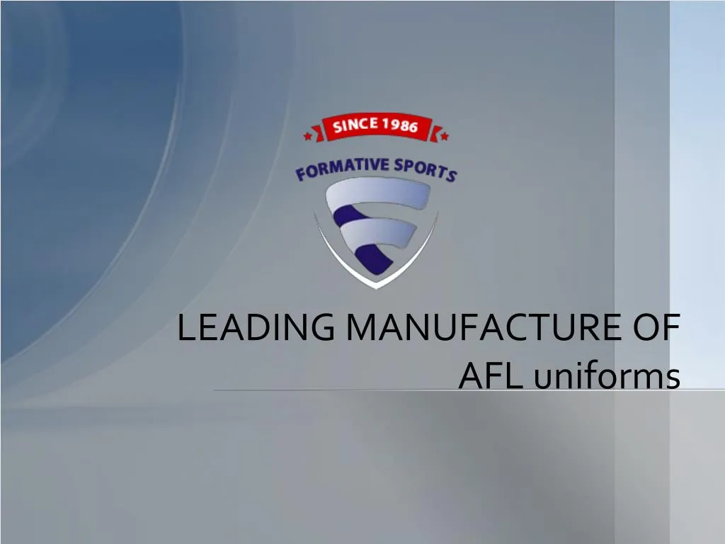 leading manufacture of afl uniforms