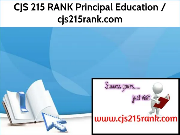 CJS 215 RANK Principal Education / cjs215rank.com