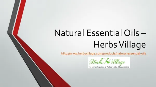 Natural Essential Oils â€“ Herbs Village