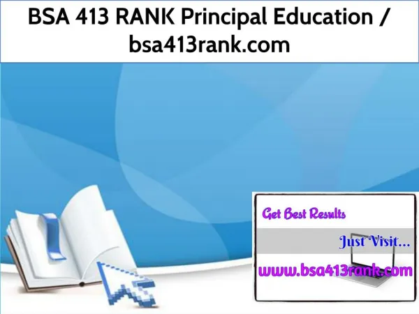 BSA 413 RANK Principal Education / bsa413rank.com