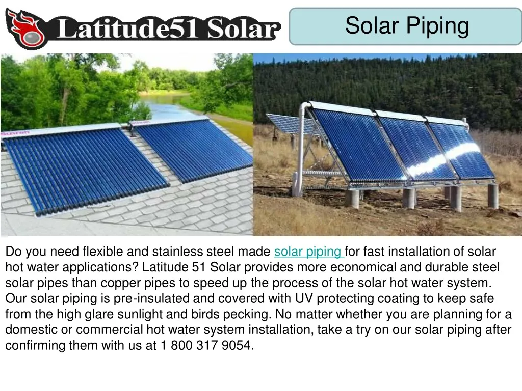 solar piping