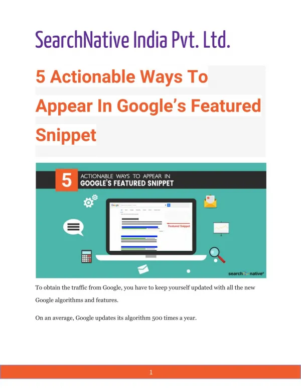 5 Actionable Ways To Appear In Google’s Featured Snippet