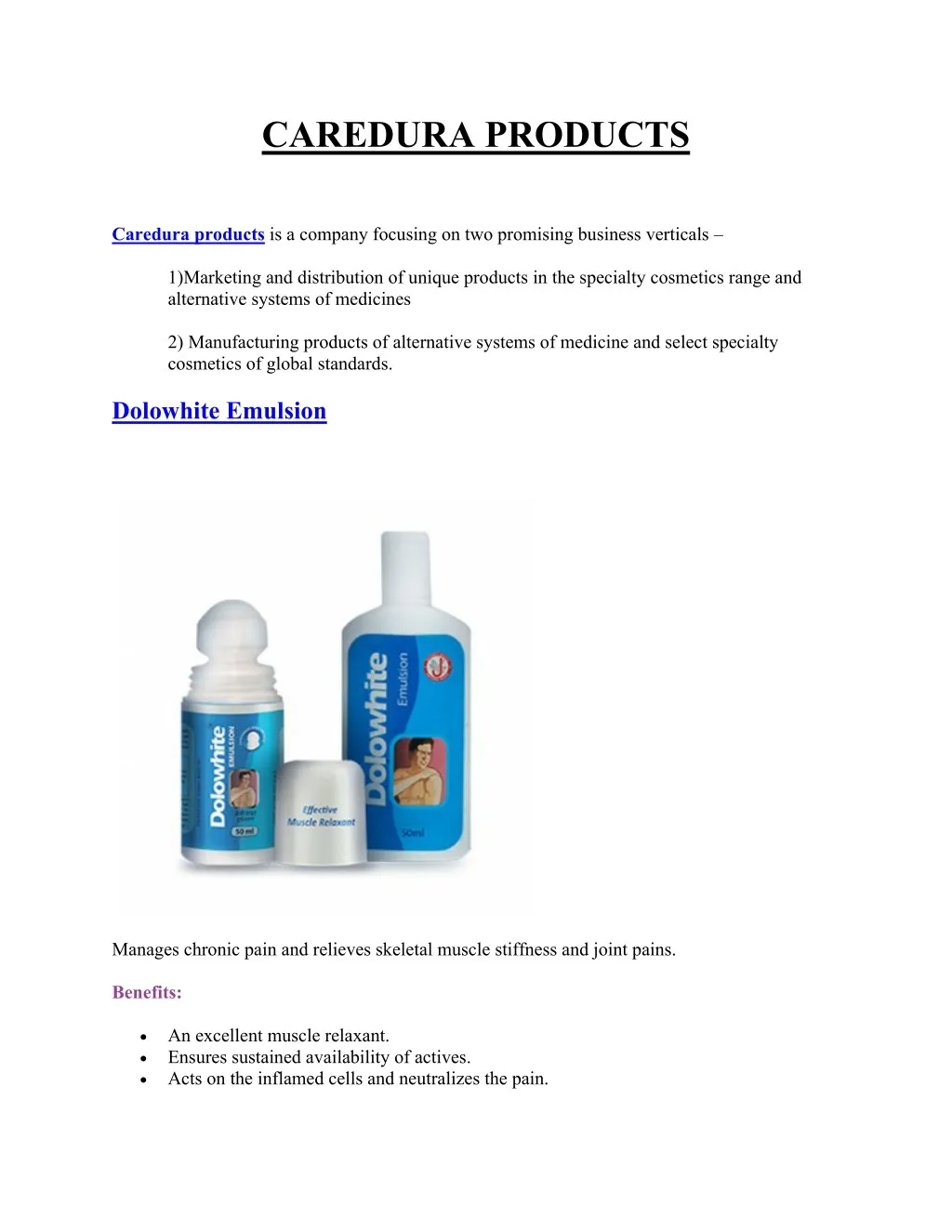 caredura products