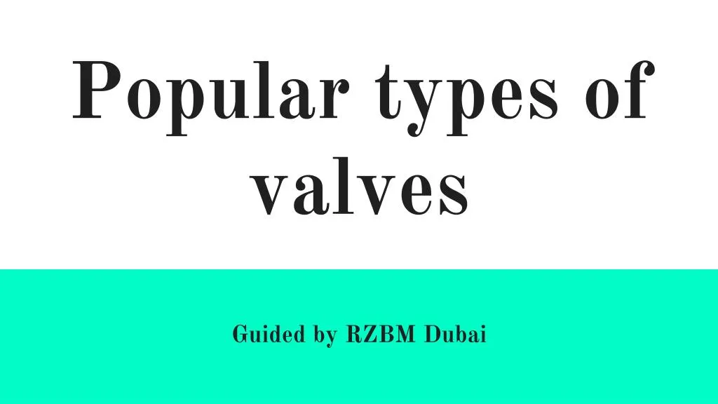 popular types of valves