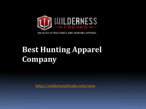 Best Hunting Apparel Company
