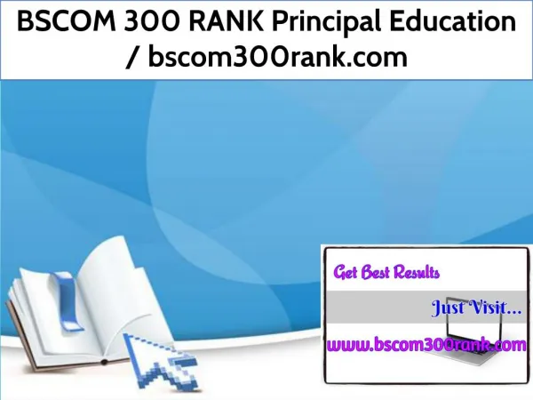 BSCOM 300 RANK Principal Education / bscom300rank.com