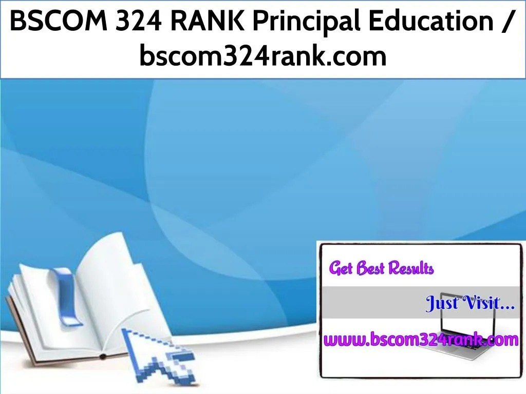 bscom 324 rank principal education bscom324rank