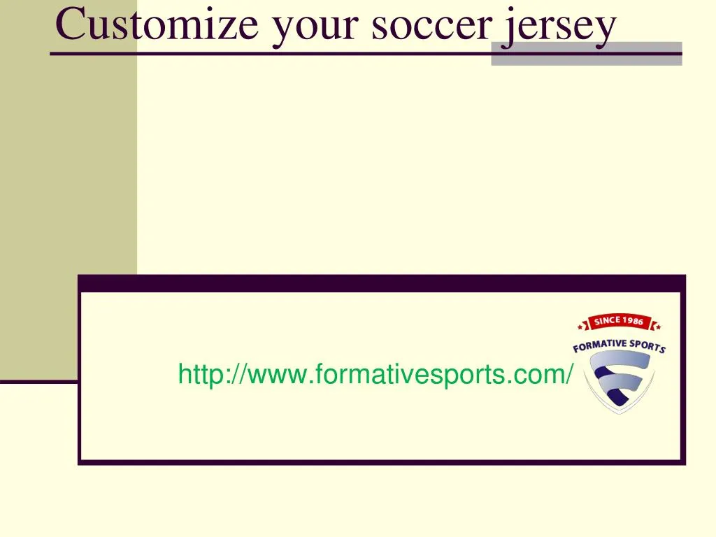 customize your soccer jersey