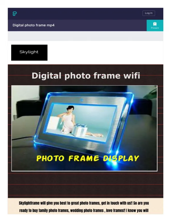 how does digital photo frame work