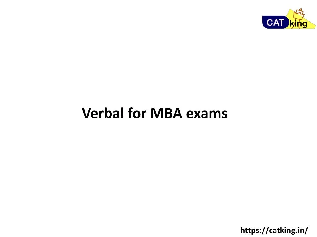 verbal for mba exams