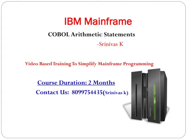 Mainframe Training In Hyderabad
