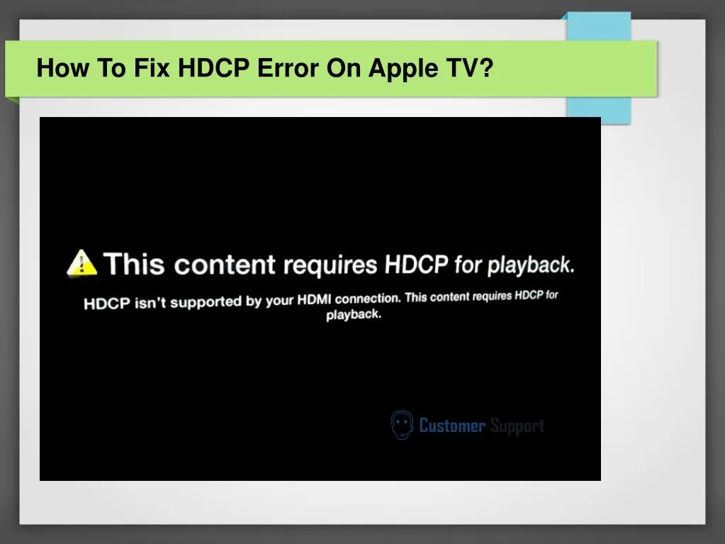 how to fix hdcp error on apple tv