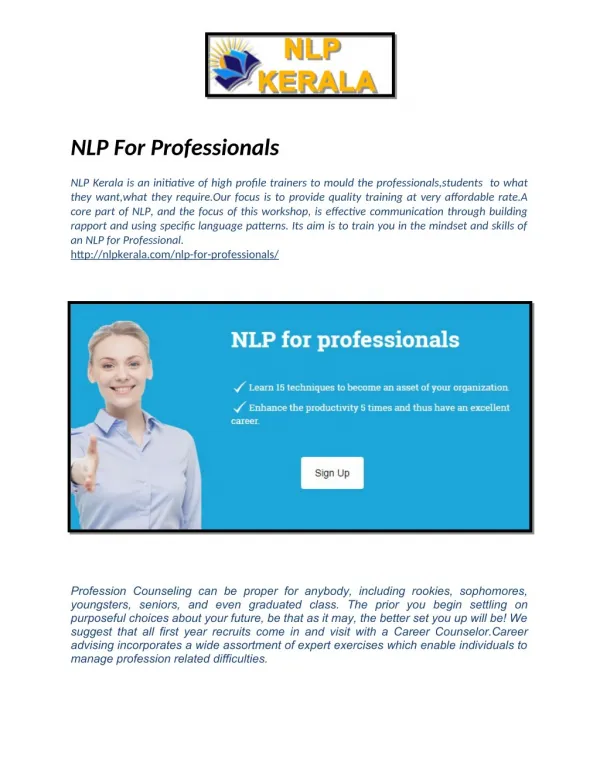 NLP For Professionals