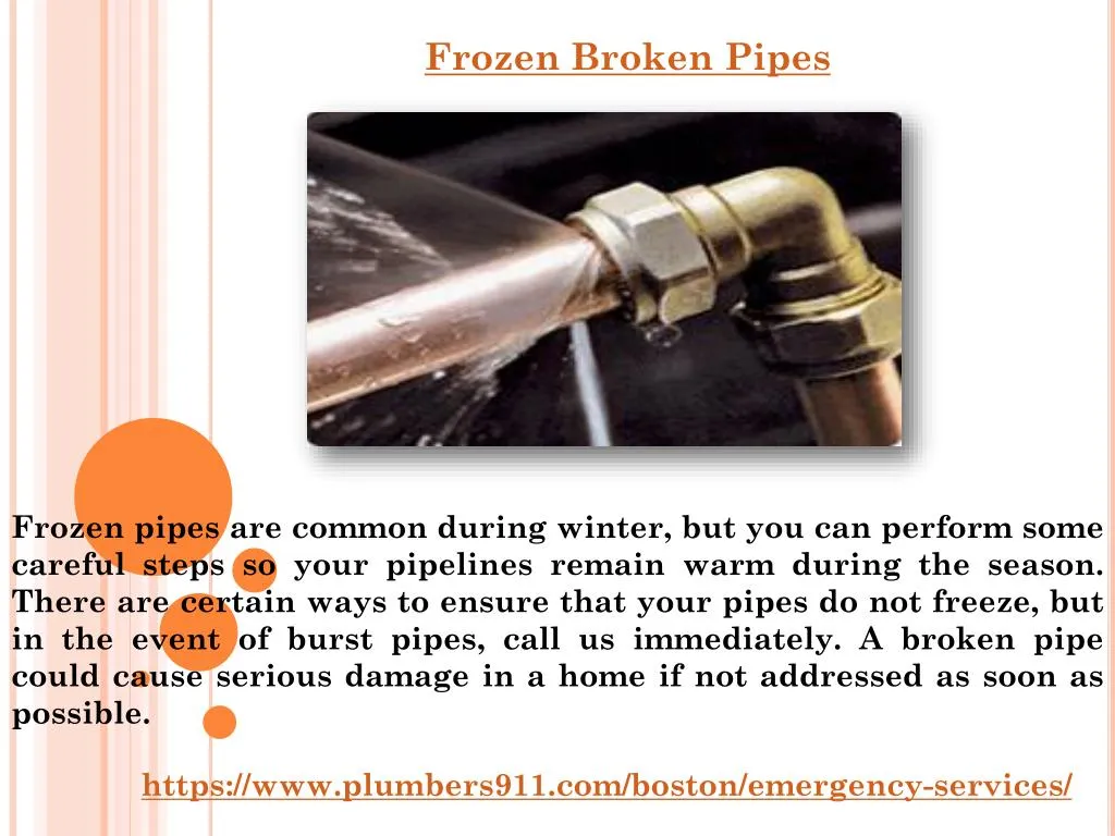 frozen broken pipes