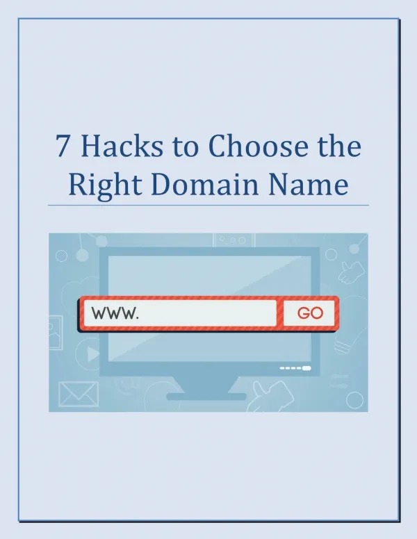 7 Hacks to Choose the Right Domain Name