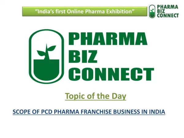 Scope of PCD Pharma Franchise Business in India – PharmaBizConnect