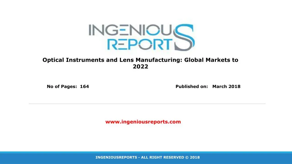 optical instruments and lens manufacturing global