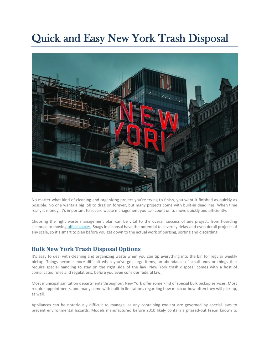 quick and easy new york trash disposal quick